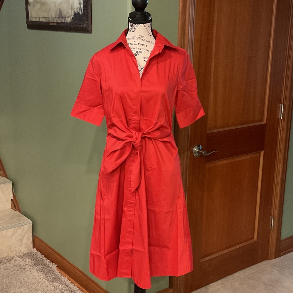 Ralph Lauren Red Midi Dress, Size 2